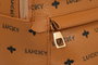 Lucky Bees Mochila de Piel de Polivinilo - Tostado
